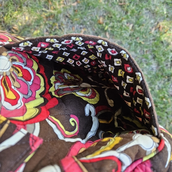 Vera Bradley Puccini weekender duffel travel bag brown floral - Picture 5 of 10